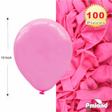 PMLAND 100 Pieces Pink Latex Party Balloons 12 Inches