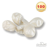 PMLAND 100 Pieces Pearl White Latex Party Balloons 12 Inches