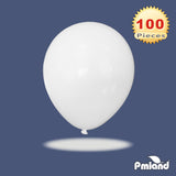 PMLAND 100 Pieces Pearl White Latex Party Balloons 12 Inches