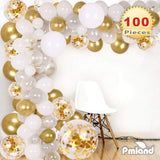 PMLAND 100 Pieces Pearl White Latex Party Balloons 12 Inches