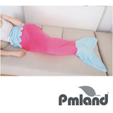 PMLAND Mermaid Tail Blanket for Kids, Pink
