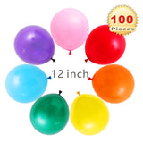 PMLAND 100 Pieces Rainbow Set Assorted Latex Party Balloons 12 Inches