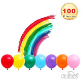 PMLAND 100 Pieces Rainbow Set Assorted Latex Party Balloons 12 Inches