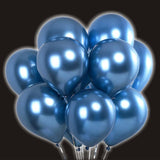 PMLAND Blue Metallic Balloons for Party 60 pcs 12 inch Thick Latex Balloons for Birthday Wedding Engagement Anniversary Holiday or Any Friends and Family Party Decorations