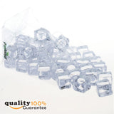 PMLAND Acrylic Ice Cubes Square Shape 2 Lbs Bag, for Photography Props Kitchen Table Decoration Display Vase Filler Toy - Crystal Clear