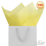 PMLAND Premium Quality Gift Tissue Wrapping Paper - Yellow - 15 Inches X 20 Inches 100 Sheets