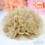 PMLAND Premium Quality Gift Tissue Wrapping Paper - Light Brown - 15 Inches X 20 Inches 100 Sheets