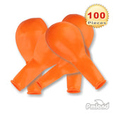 PMLAND 100 Pieces Orange Latex Party Balloons 12 Inches