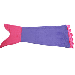 PMLAND Mermaid Tail Blanket for Kids, Dark Purple