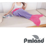 PMLAND Mermaid Tail Blanket for Kids, Dark Purple