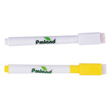 PMLAND 64-Pack Large Removable Chalkboard Labels with 2 Erasable Chalk Markers (Yellow & White)