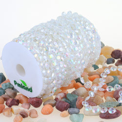 PMLAND Crystal Clear Beads Strand Garland for Decoration - 99 Feet (33 Yards / 30 Meters)