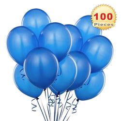 PMLAND 100 Pieces Blue Latex Party Balloons 12 Inches