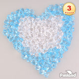 PMLAND Acrylic Ice Rocks Crystals Gems ~550 Pcs 3 lbs Bulk Bag for Vase Filler Table Scatter Party Wedding Arts Crafts Decoration Display Idea - Light Blue Clear Blend