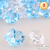 PMLAND Acrylic Ice Rocks Crystals Gems ~550 Pcs 3 lbs Bulk Bag for Vase Filler Table Scatter Party Wedding Arts Crafts Decoration Display Idea - Light Blue Clear Blend