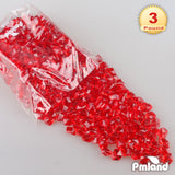 PMLAND Acrylic Ice Rocks Crystals Cubes Gems for Vase Filler, Table Scatter, Home Party Event, Wedding, Arts Crafts, Decoration Display Idea- Red, 3 lbs Bag