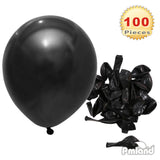 PMLAND 100 Pieces Black Latex Party Balloons 12 Inches