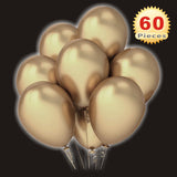 PMLAND Gold Metallic Balloons for Party 60 pcs 12 inch Thick Latex Balloons for Birthday Wedding Engagement Anniversary Holiday or Any Friends and Family Party Decorations