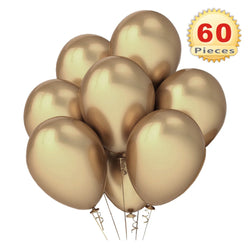 PMLAND Gold Metallic Balloons for Party 60 pcs 12 inch Thick Latex Balloons for Birthday Wedding Engagement Anniversary Holiday or Any Friends and Family Party Decorations