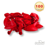 PMLAND 100 Pieces Red Latex Party Balloons 12 Inches