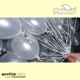 PMLAND 100 Pieces Silver Latex Party Balloons 12 Inches