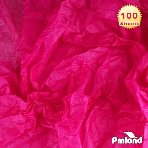 PMLAND Premium Quality Gift Wrapping Paper - Hot Pink - 15 Inches x 20 Inches 100 Sheets